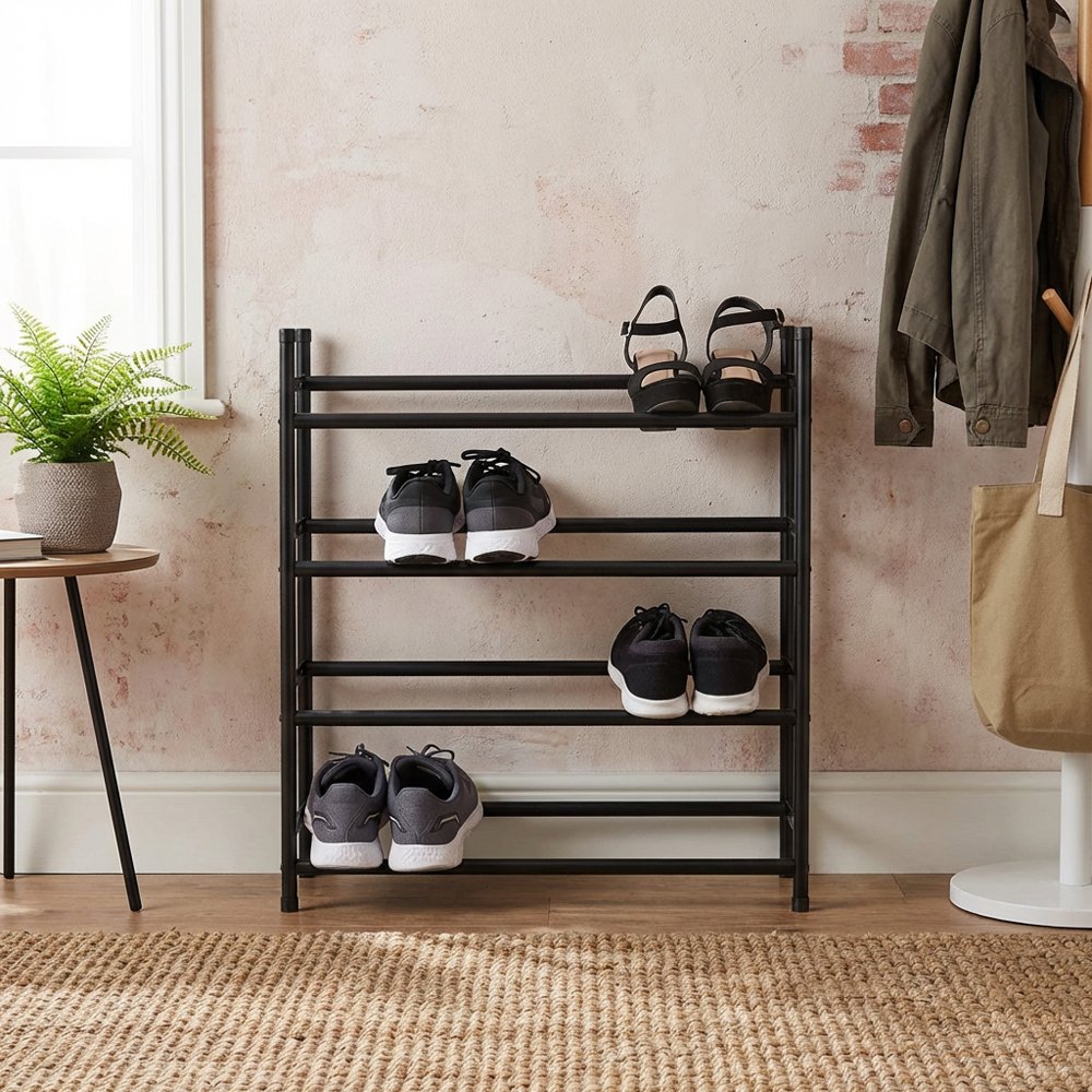 Malmo 4 Tiered Adjustable Shoe Rack Image 5