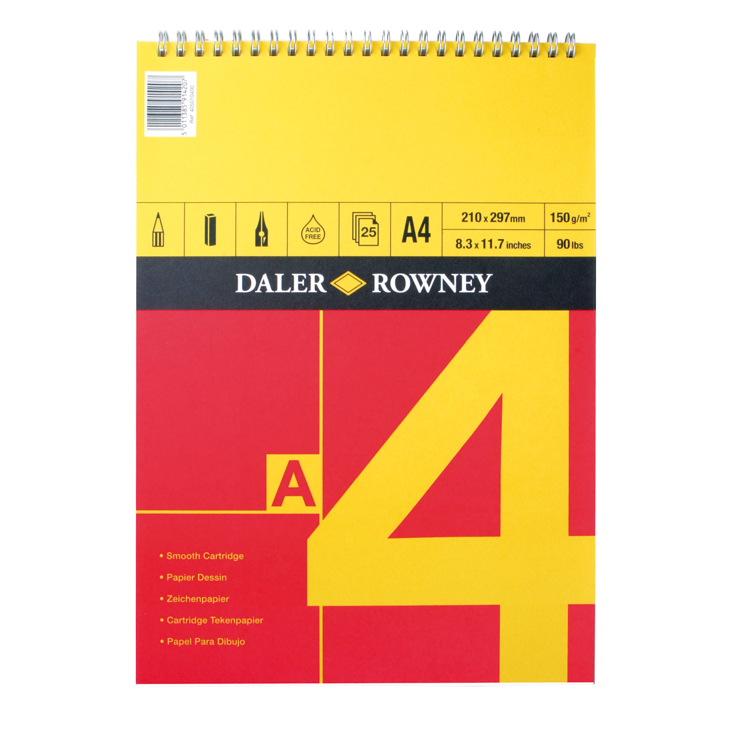 Daler-Rowney Cartridge Spiral Pad - White / A4 Image