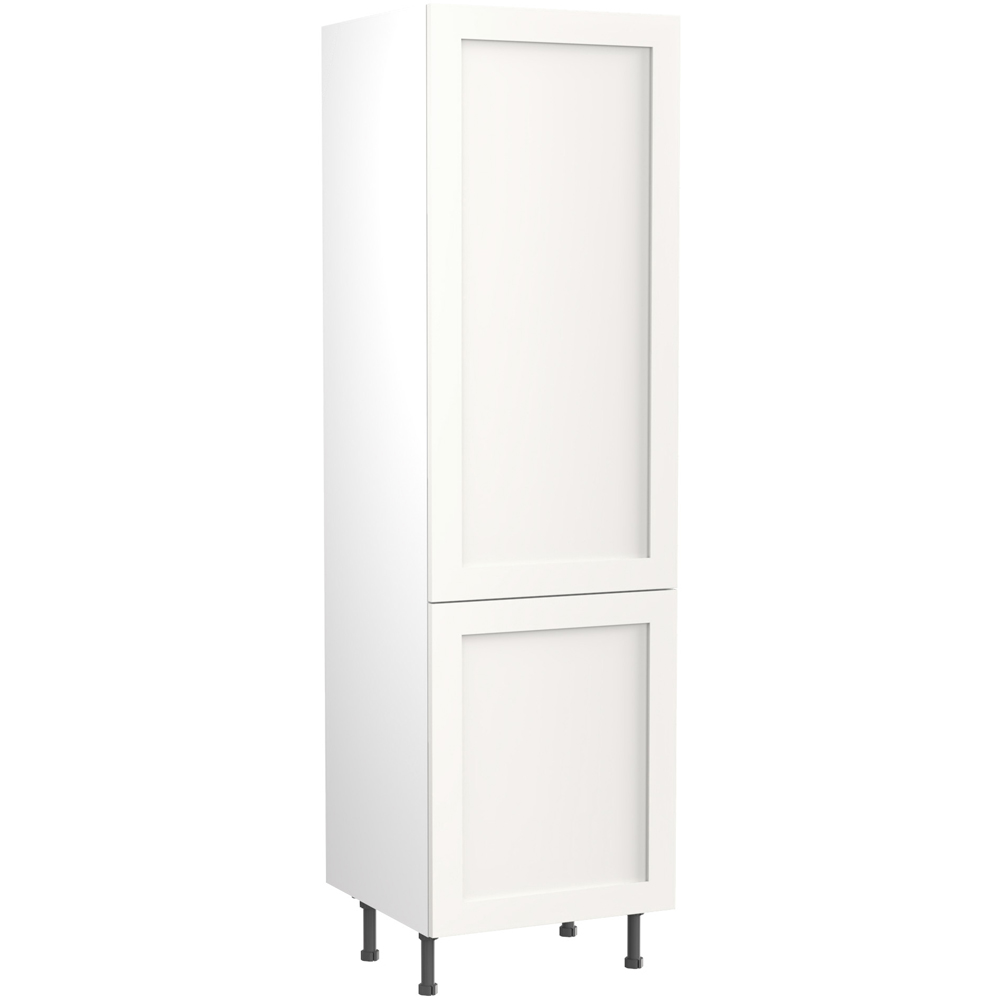 Kitchen Kit Shaker Matt White Larder Cabinet Flatpack 500mm Image 1