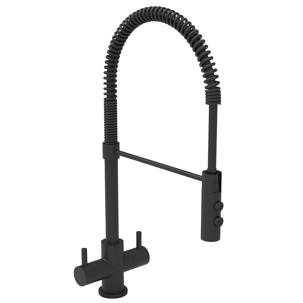Reginox Titania Matt Black Chef Kitchen Tap Image 1