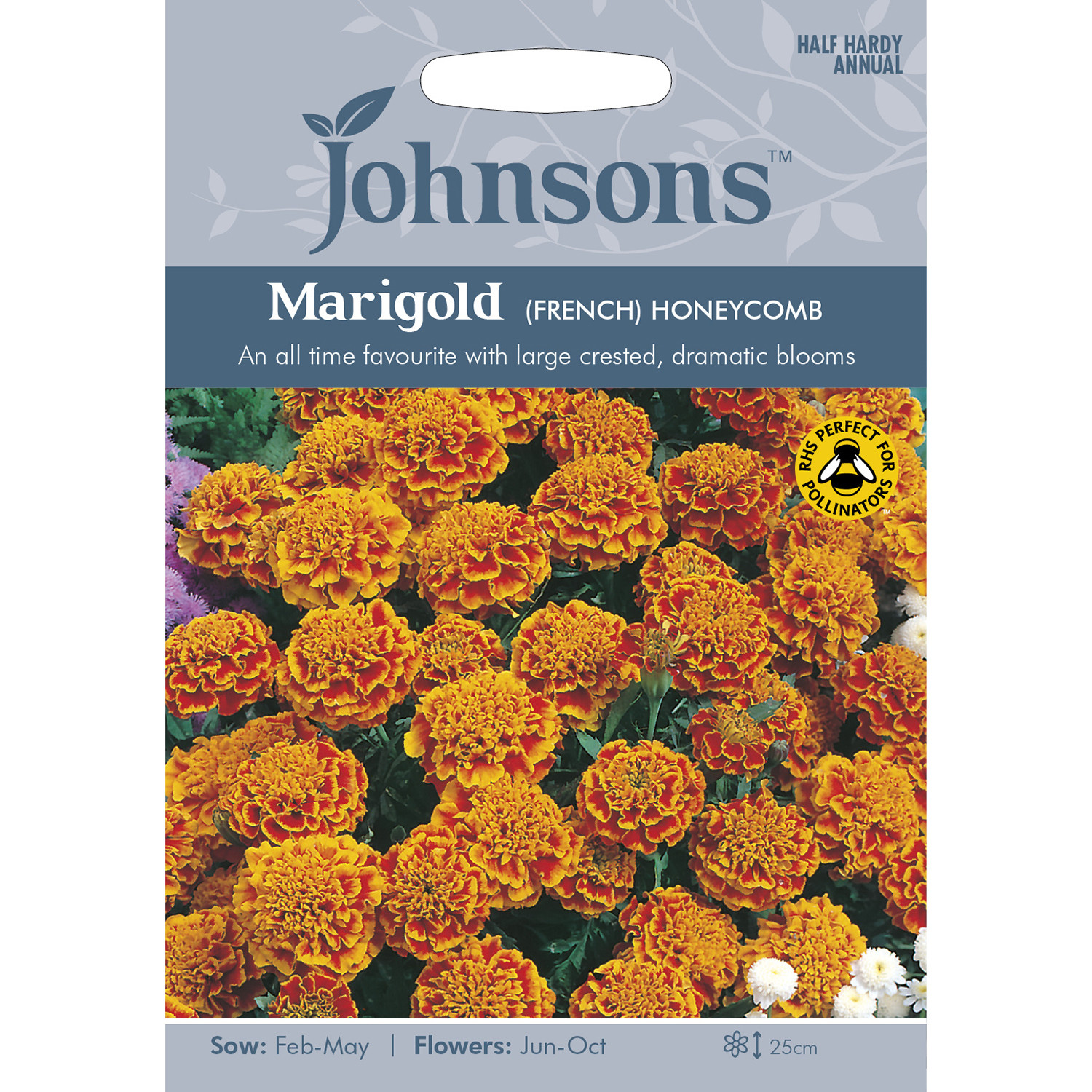 Johnsons French Marigold Honeycomb Flower Seeds Image 2