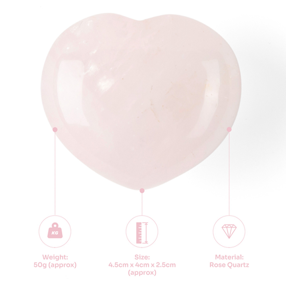 Myga Rose Quartz Crystal Heart Image 4