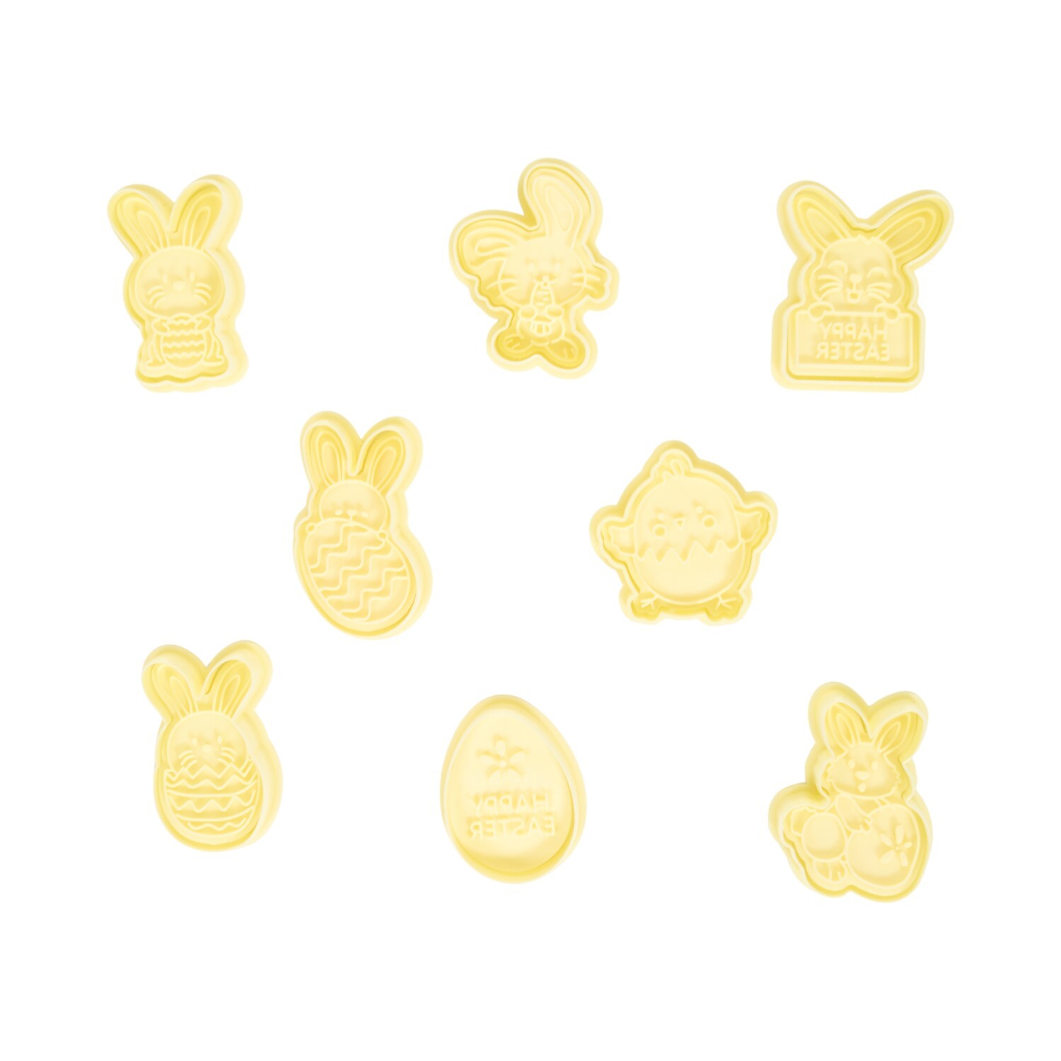 Pack of 8 Cookie Cutters Yellow Image 2