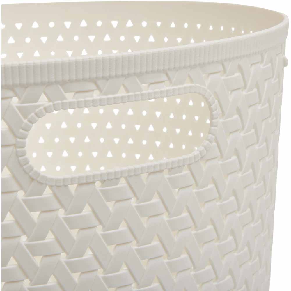 Wilko White Round Storage Basket Large Wilko
