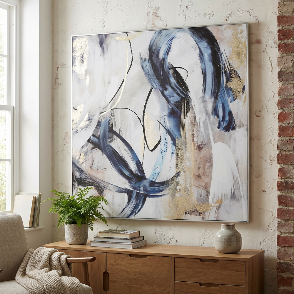 Contemporary Abstract Framed Canvas Image 3