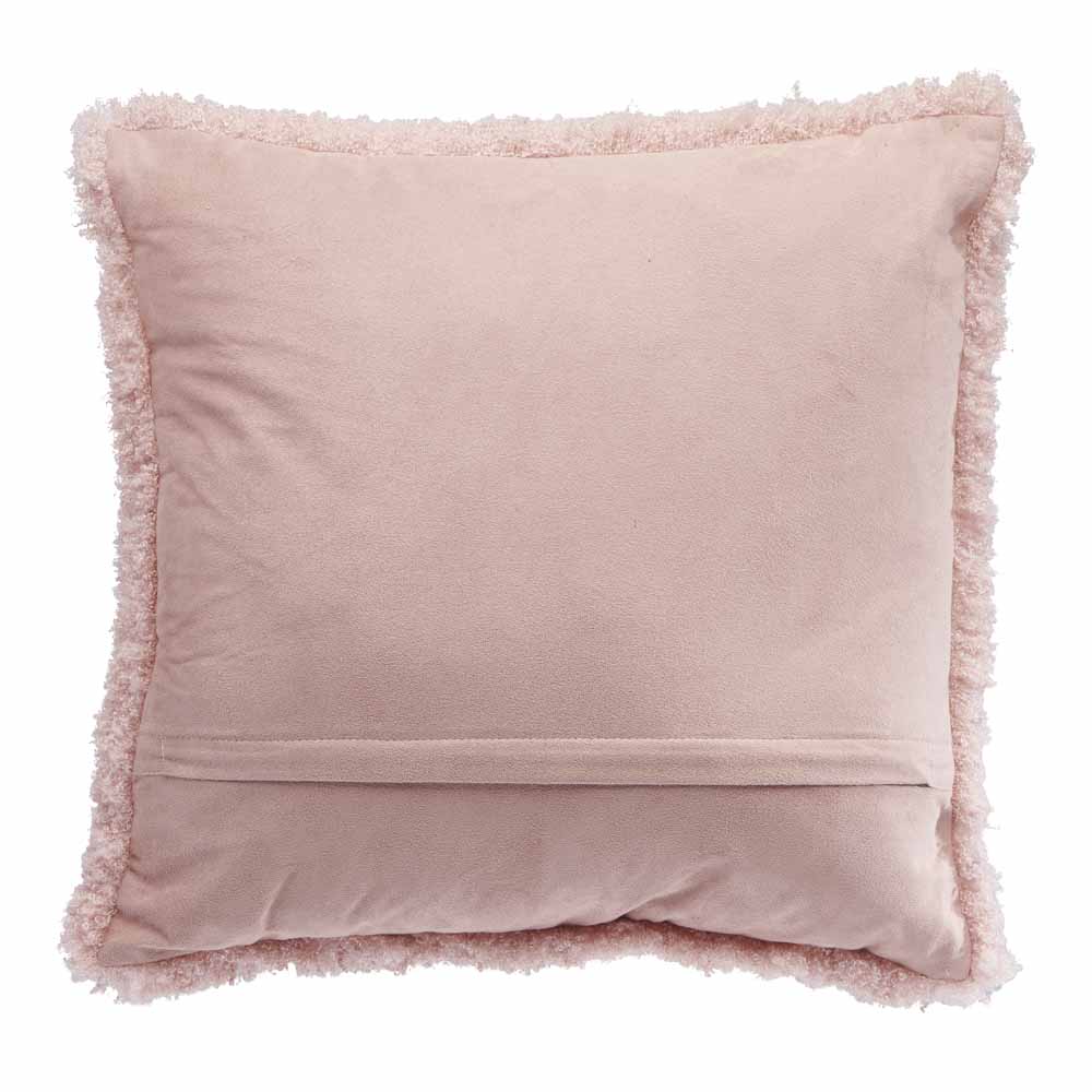 Wilko Pink Mongolian Cushion 43 x 43cm Image 2