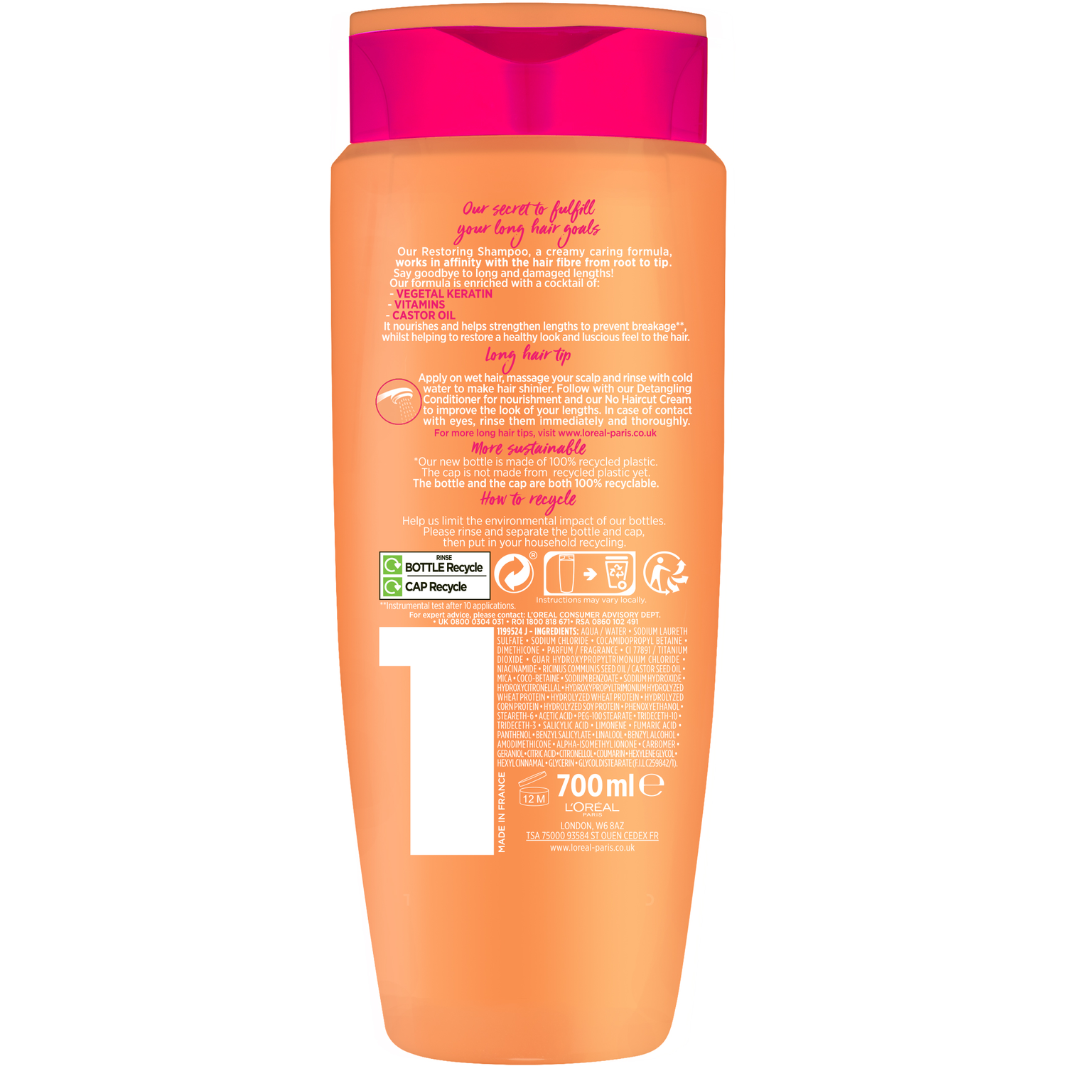 Elvive Dream Lengths Shampoo 700ml - Orange Image 2