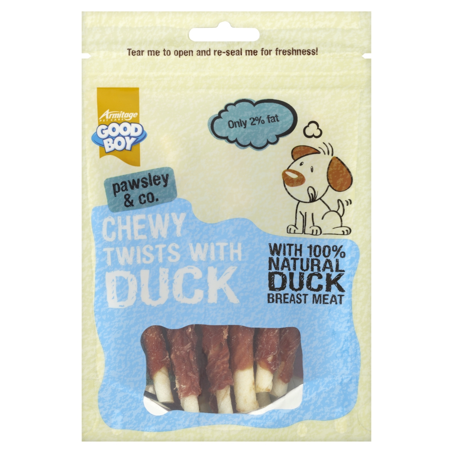 Good Boy Duck Chewy Twist Dog Treats 90g Image