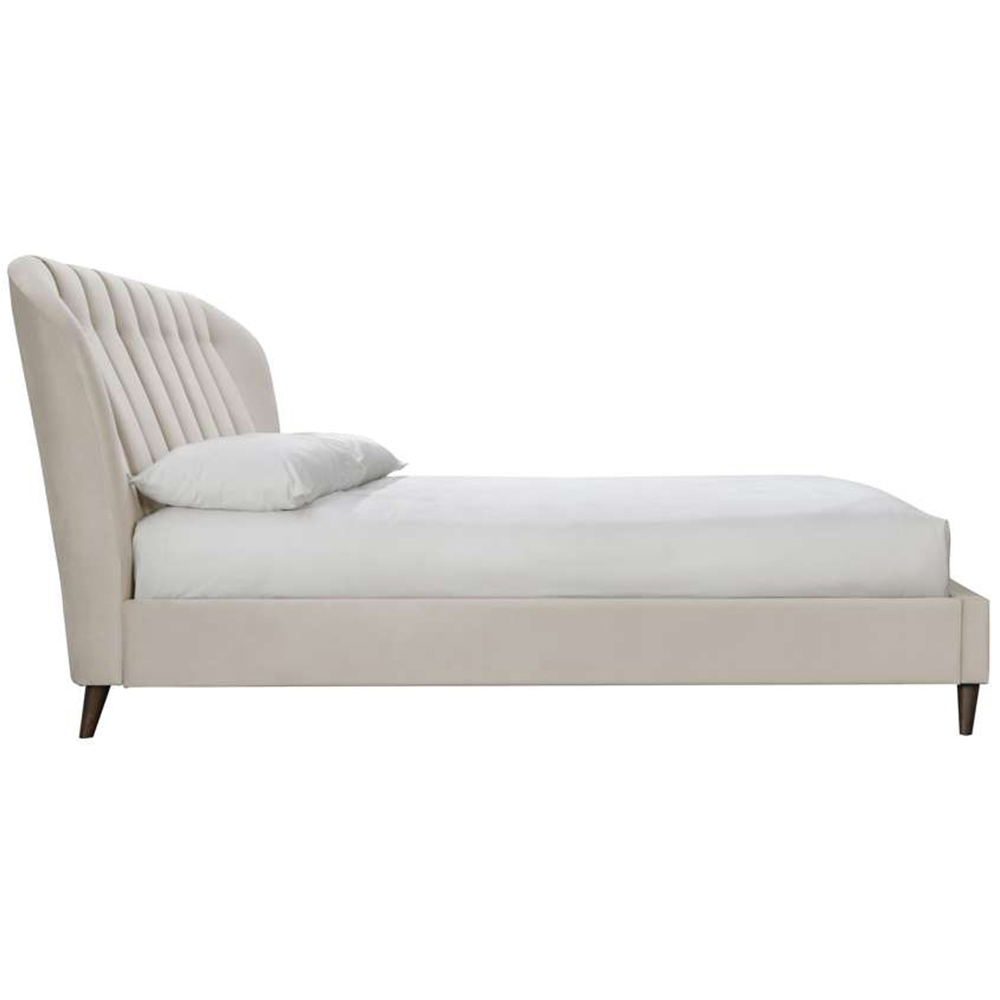 Elm King Size Warm Stone Bed Frame Image 3