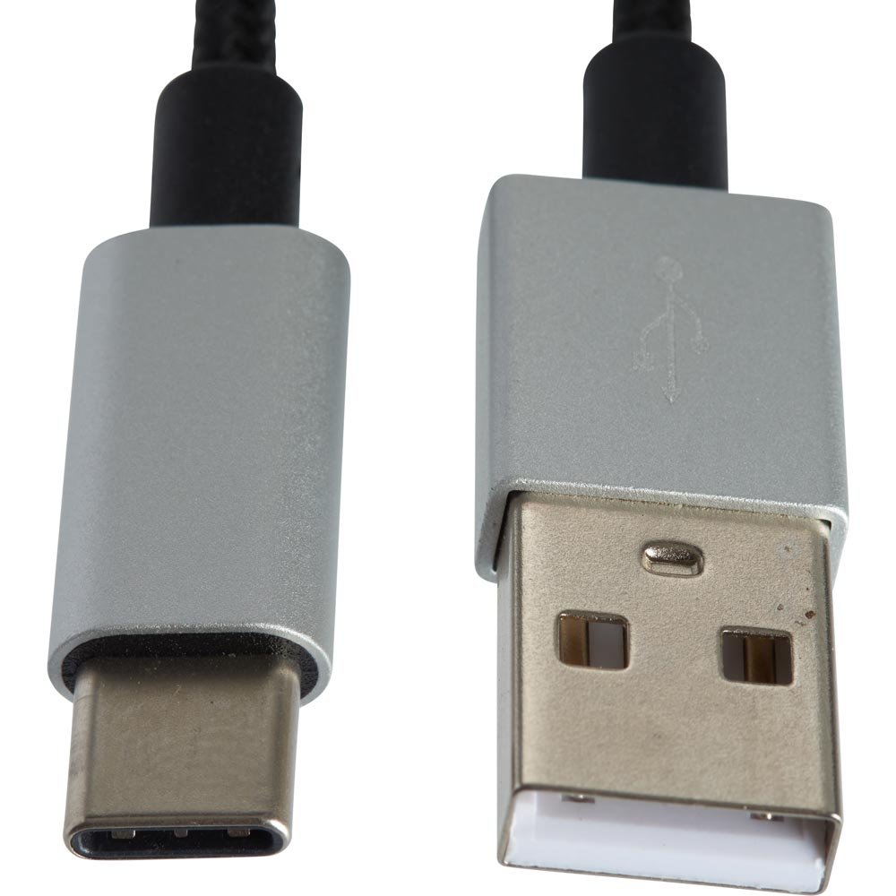 Wilko USB to USB C Cable Black 1m Image 5