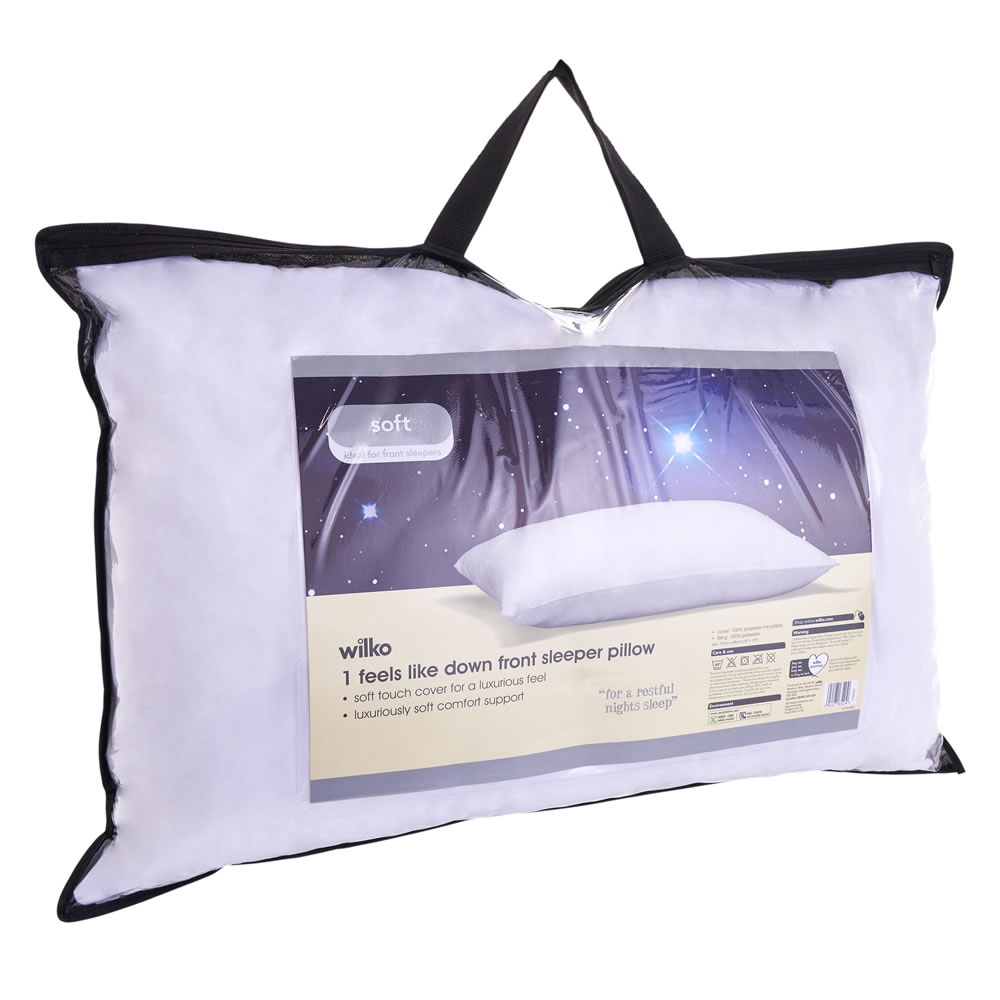 Wilko Feels Like Down Front Sleeper Pillow Wilko