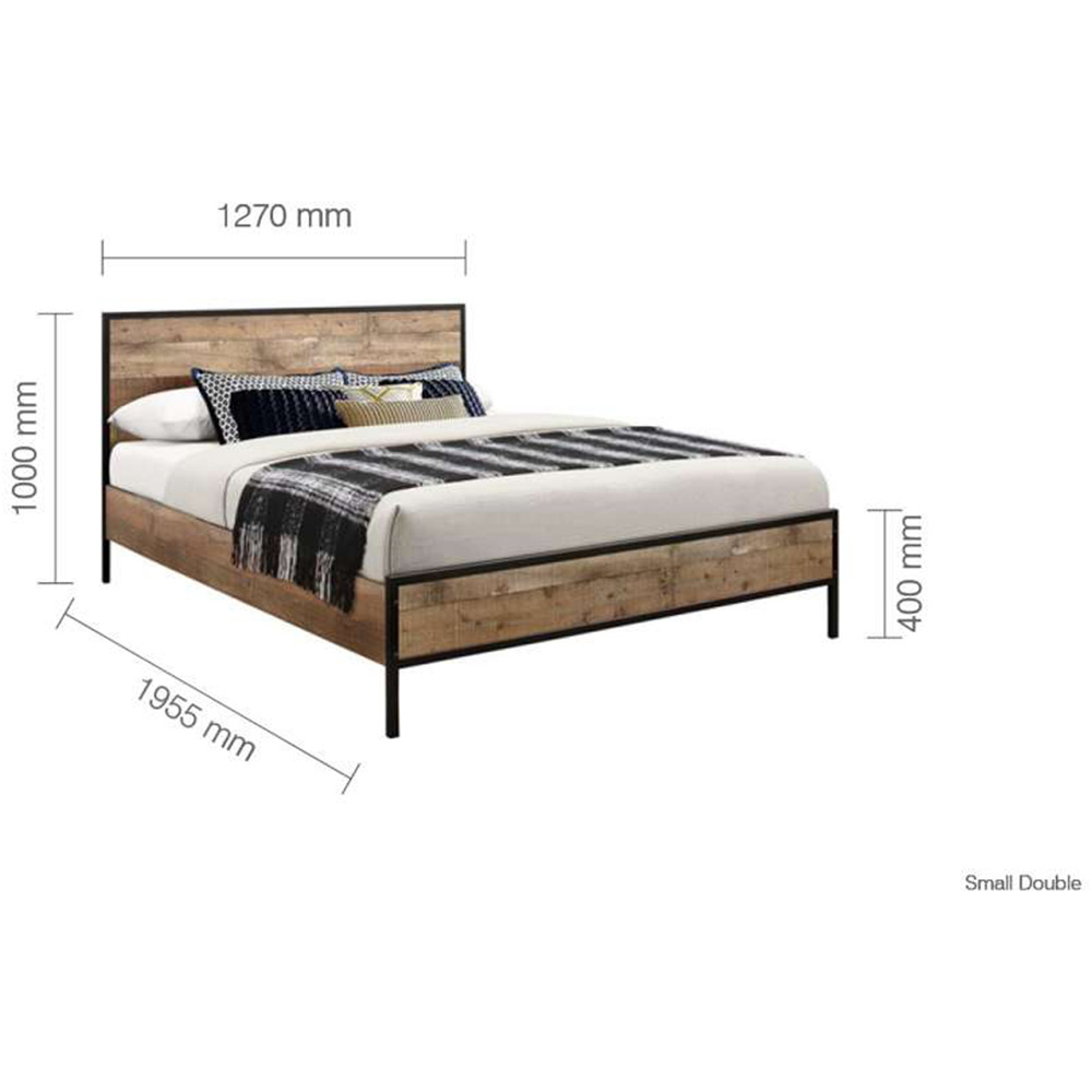 Urban Small Double Brown Bed Image 8