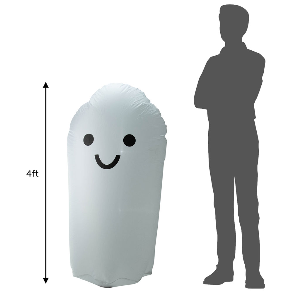Arlec Halloween 4ft White LED Inflatable White Ghost Image 7