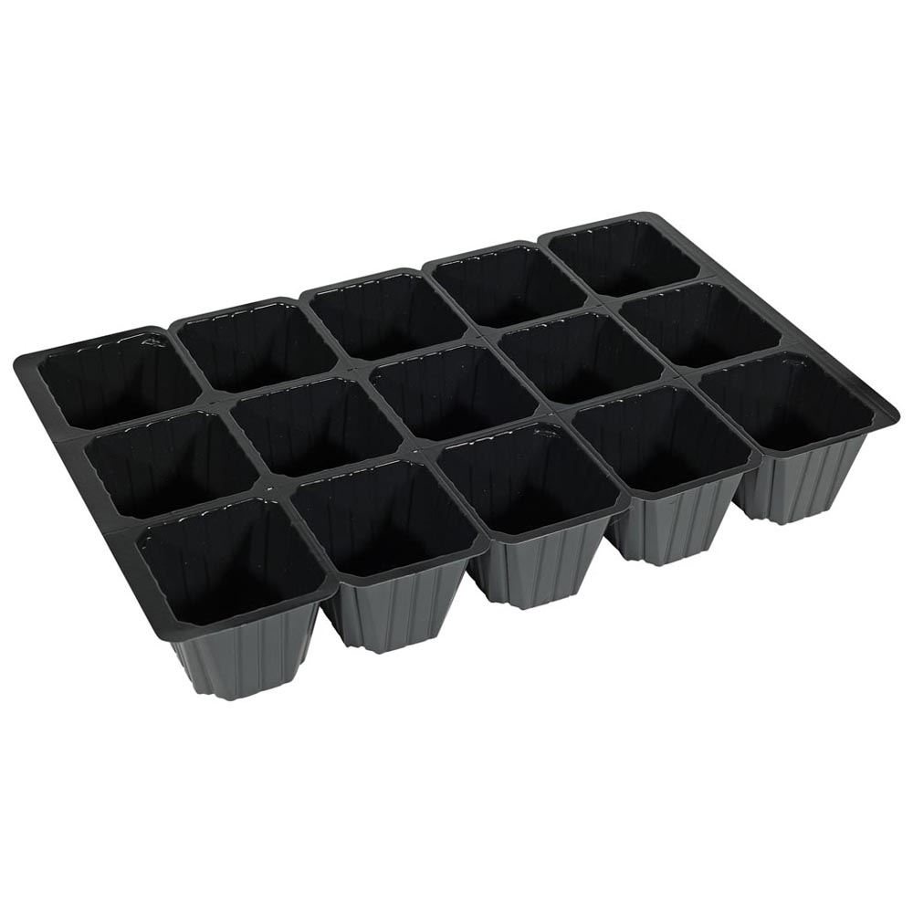 Wilko Black Seed Tray 15 Inserts 5 Pack Image 4