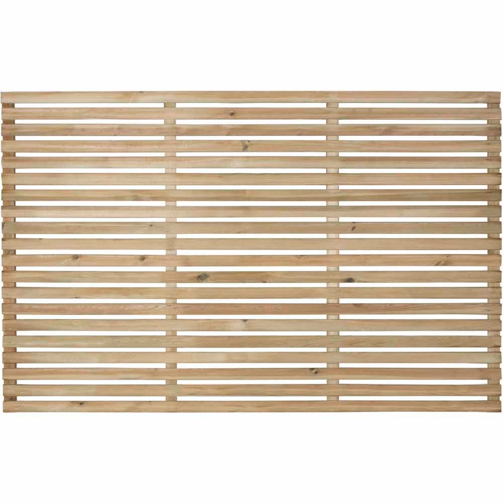 Forest Garden 6 x 4ft Pressure Treated  Slatted Fence Panel Image 2