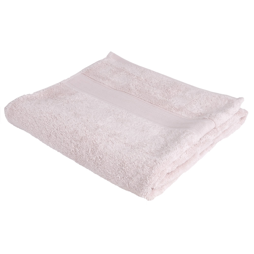 Wilko Supersoft Rose Bath Towel Image 1