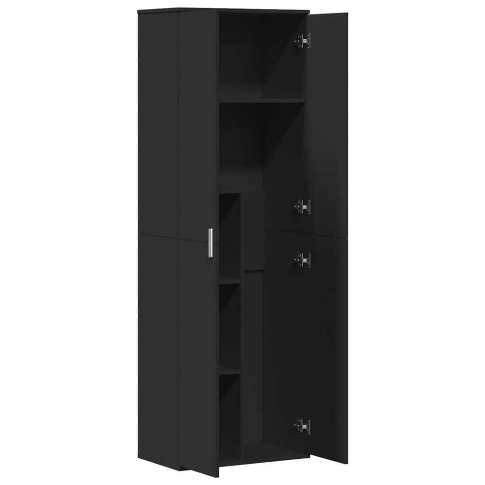 vidaXL 4 Door Black Wooden Highboard Image 6