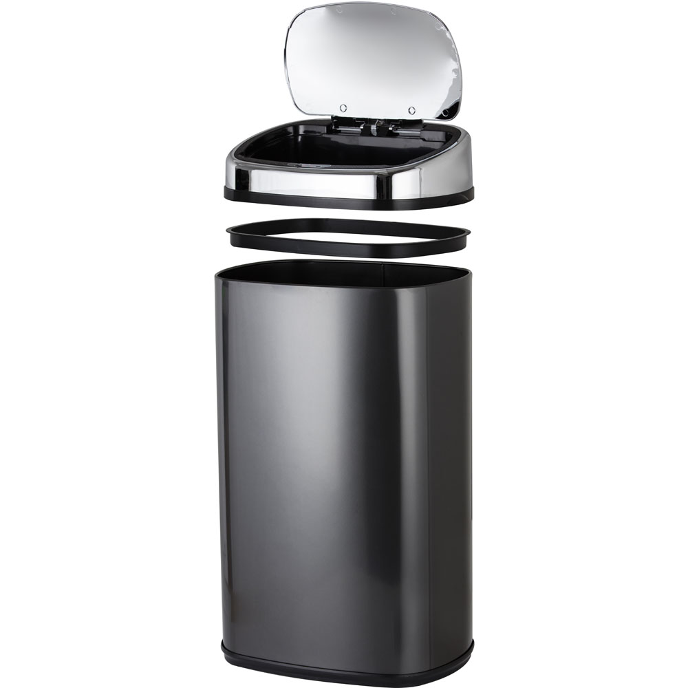 Tower Charcoal Square Sensor Bin 58L Image 7