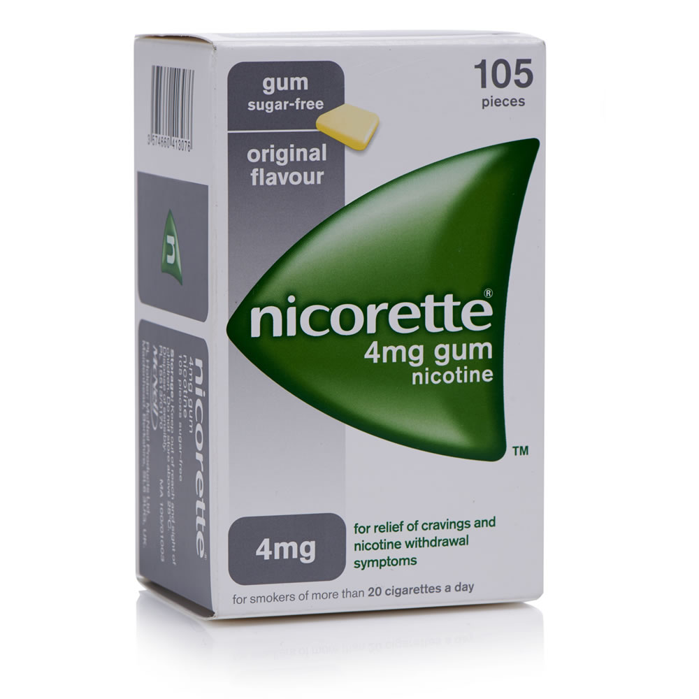 Nicorette Gum Nicotine Full Strength 4mg 105pk Image