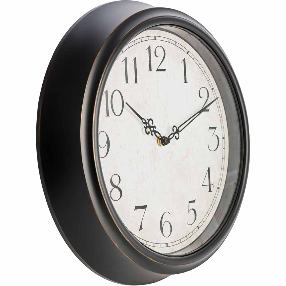 Wilko Garden Clock Black Image 4