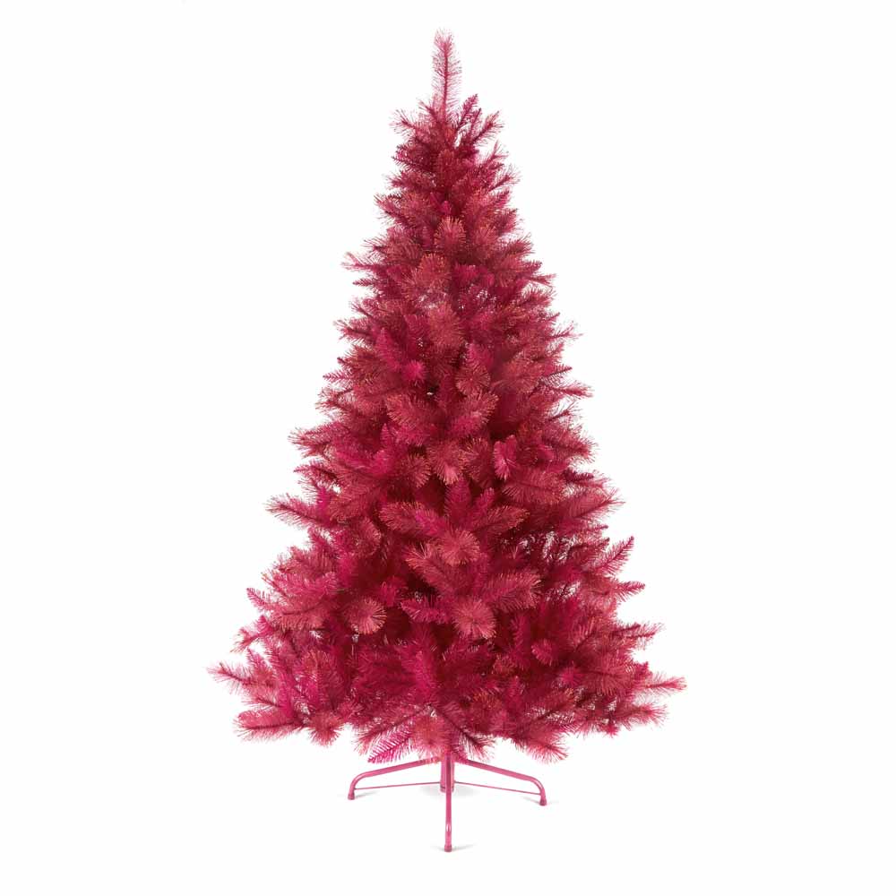 Premier 2.1m Purple Glitter Artificial Christmas Tree | Wilko Christmas Trees Decorated Purple