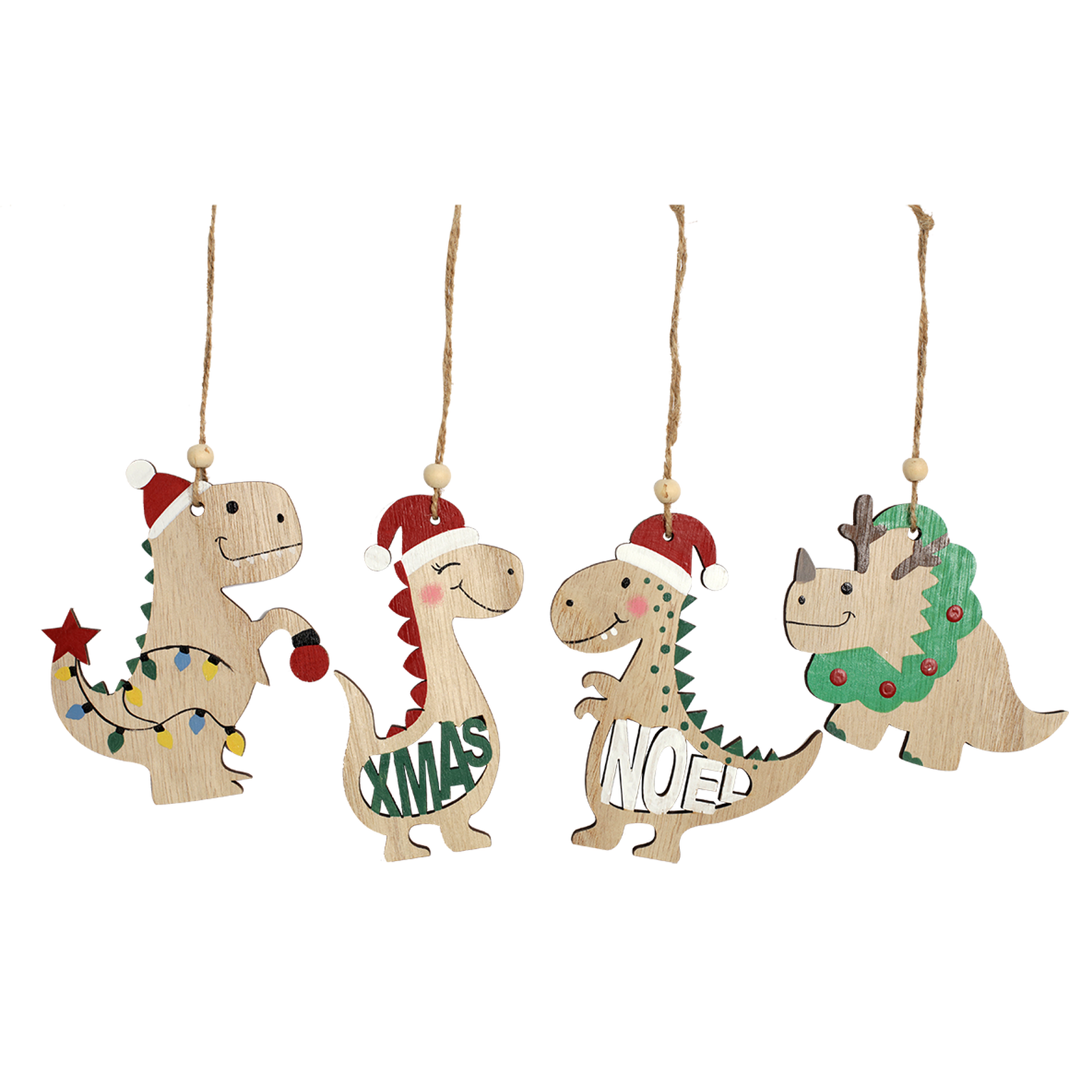 Single Wooden Dinosaur Hanging Decoration in Assorted styles Image