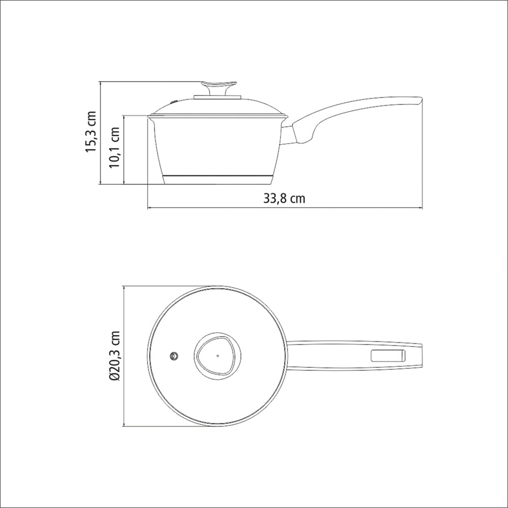 Tramontina 18cm Silver Stainless Steel Sauce Pan Image 7