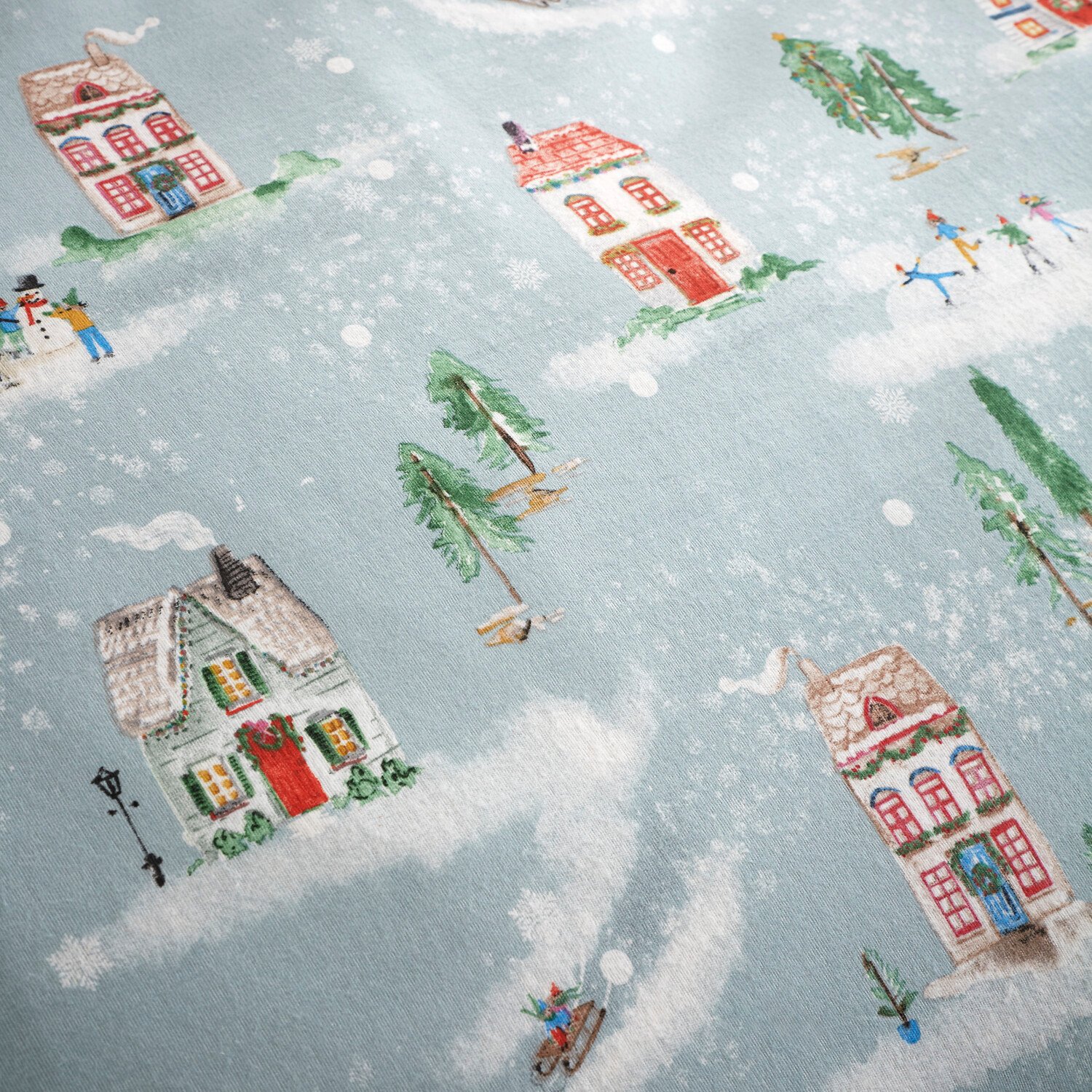 Winter Houses Duvet Set  - Blue / King Image 2