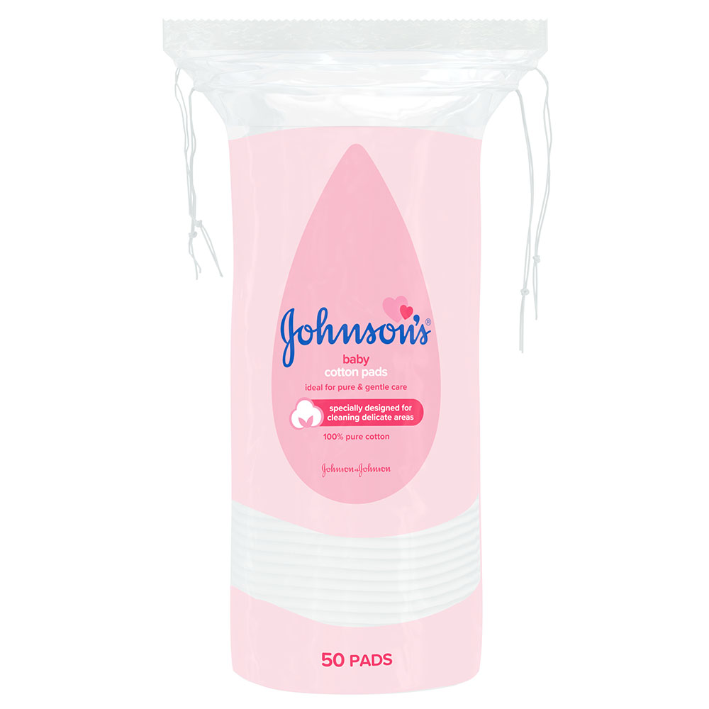 Johnson & Johnson Baby Cotton Pads 50 Pack Image 1