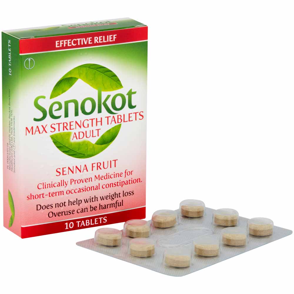 Senokot Max Strength Constipation Relief Tablets 10 Pack Image 2