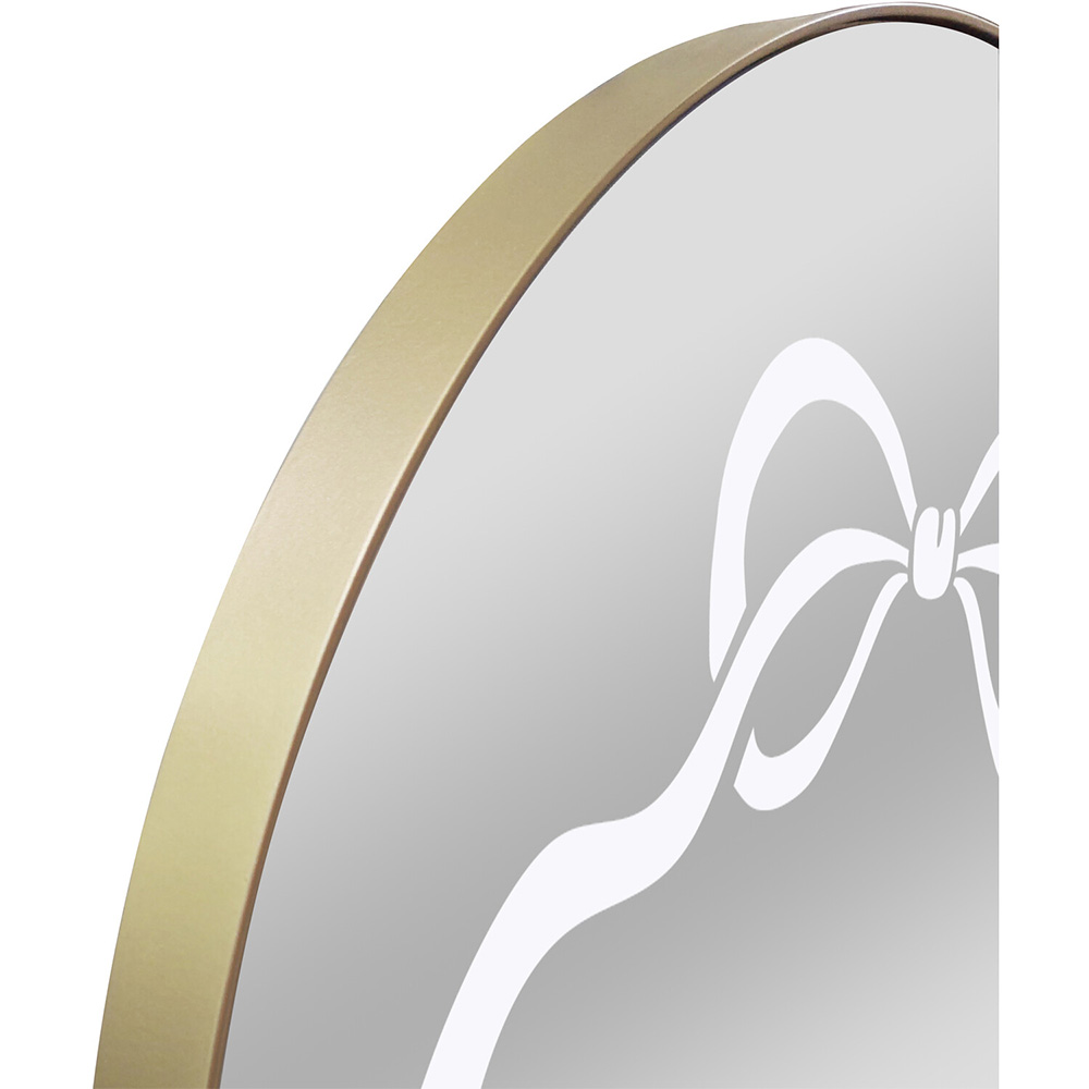 Standing LED Bow Mirror Gold Image 10
