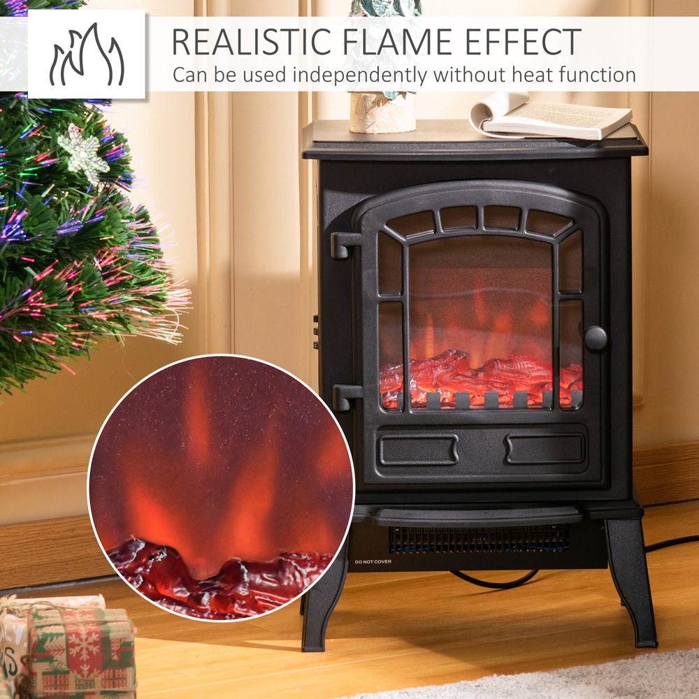 HOMCOM Ava Flame Effect Electric Fireplace Heater Image 7