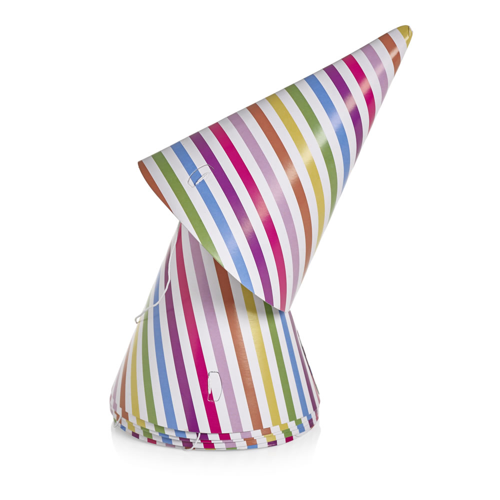 Wilko Multicoloured Party Hats 6 pack Image