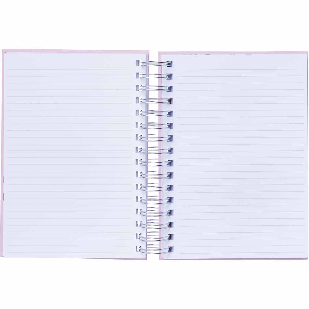Wilko Chunky Wiro Notebook Pink 320pg Image 2