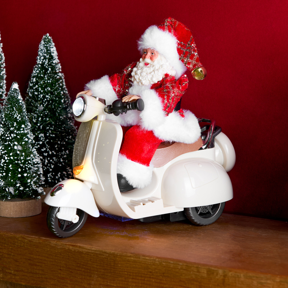Animated Santa Riding Motorbike Decoration Image 5