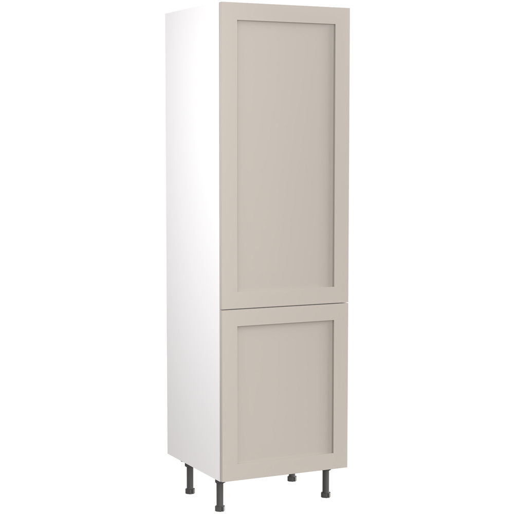 Kitchen Kit Shaker Matt Light Grey Larder Cabinet Flatpack 500mm Image 1