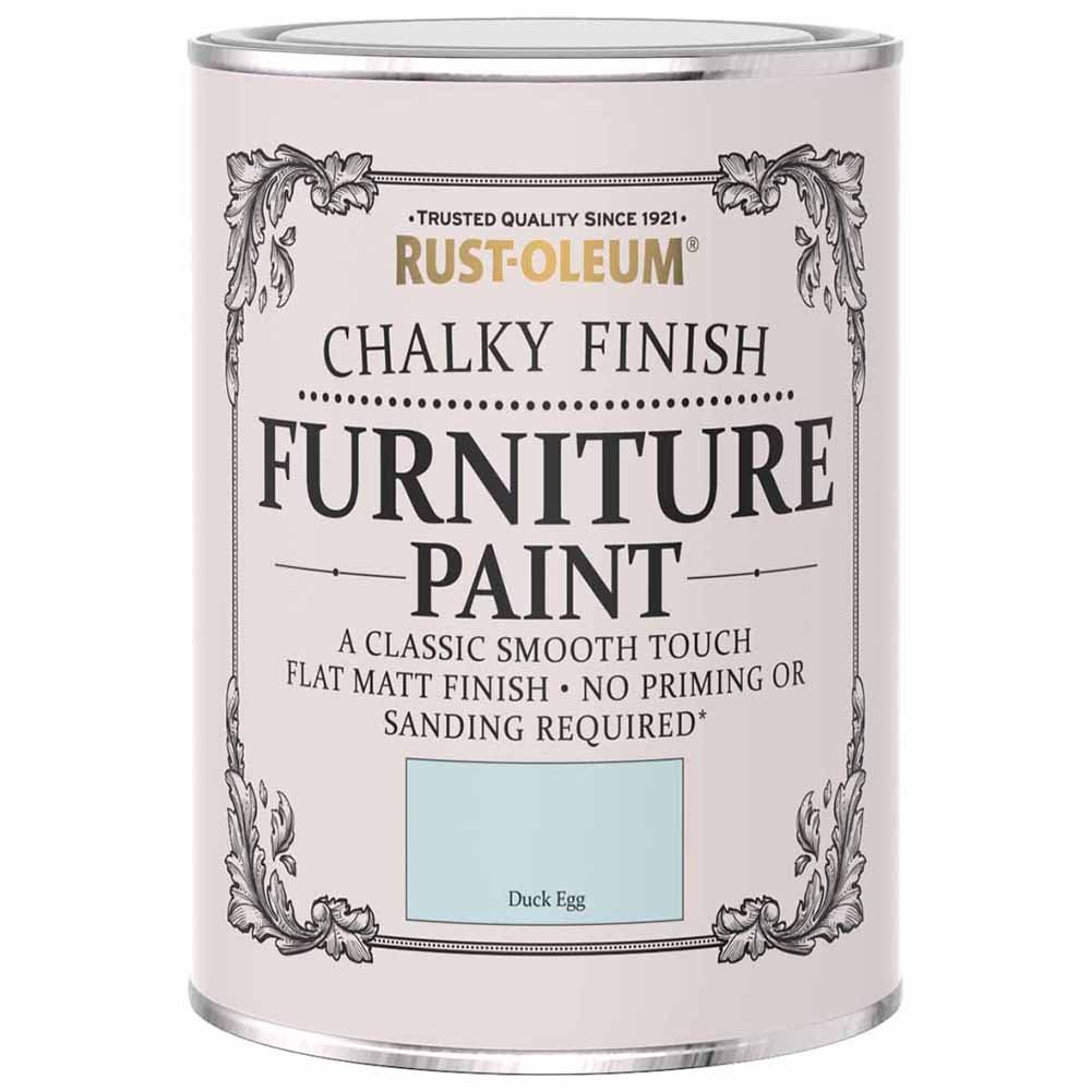 Rust-Oleum Chalky Furniture Paint Duck Egg 125ml Image 2
