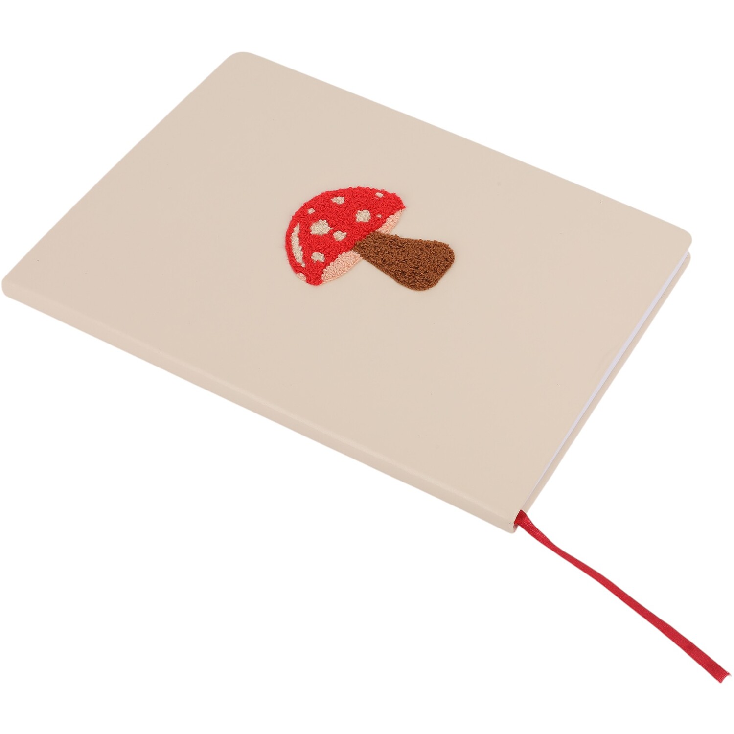 Mushroom Punch Needle Notebook A4 Cream Image 2