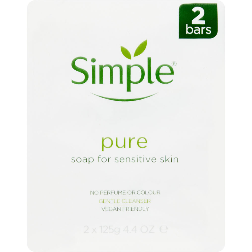 Simple Sensitive Skin Pure Soap 2 x 125g Image 1