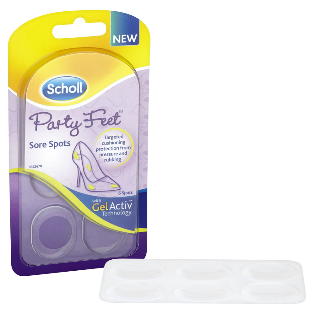 Scholl Party Feet Heel Liners Wilko
