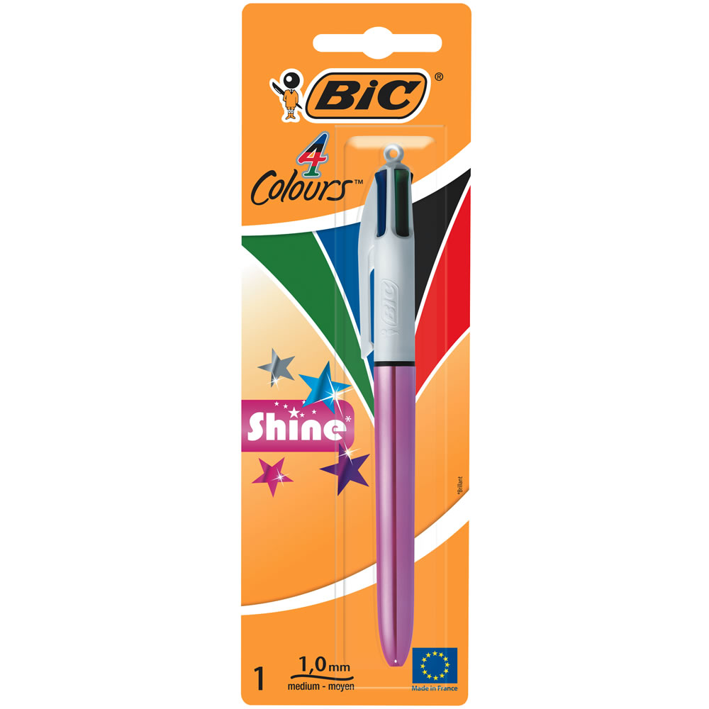Bic 4 Colours Shine Ballpoint Pen Image 3