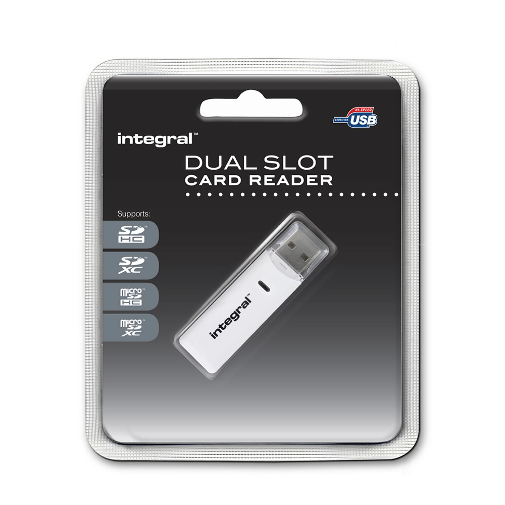 Integral Dual Slot USB Card Reader Wilko