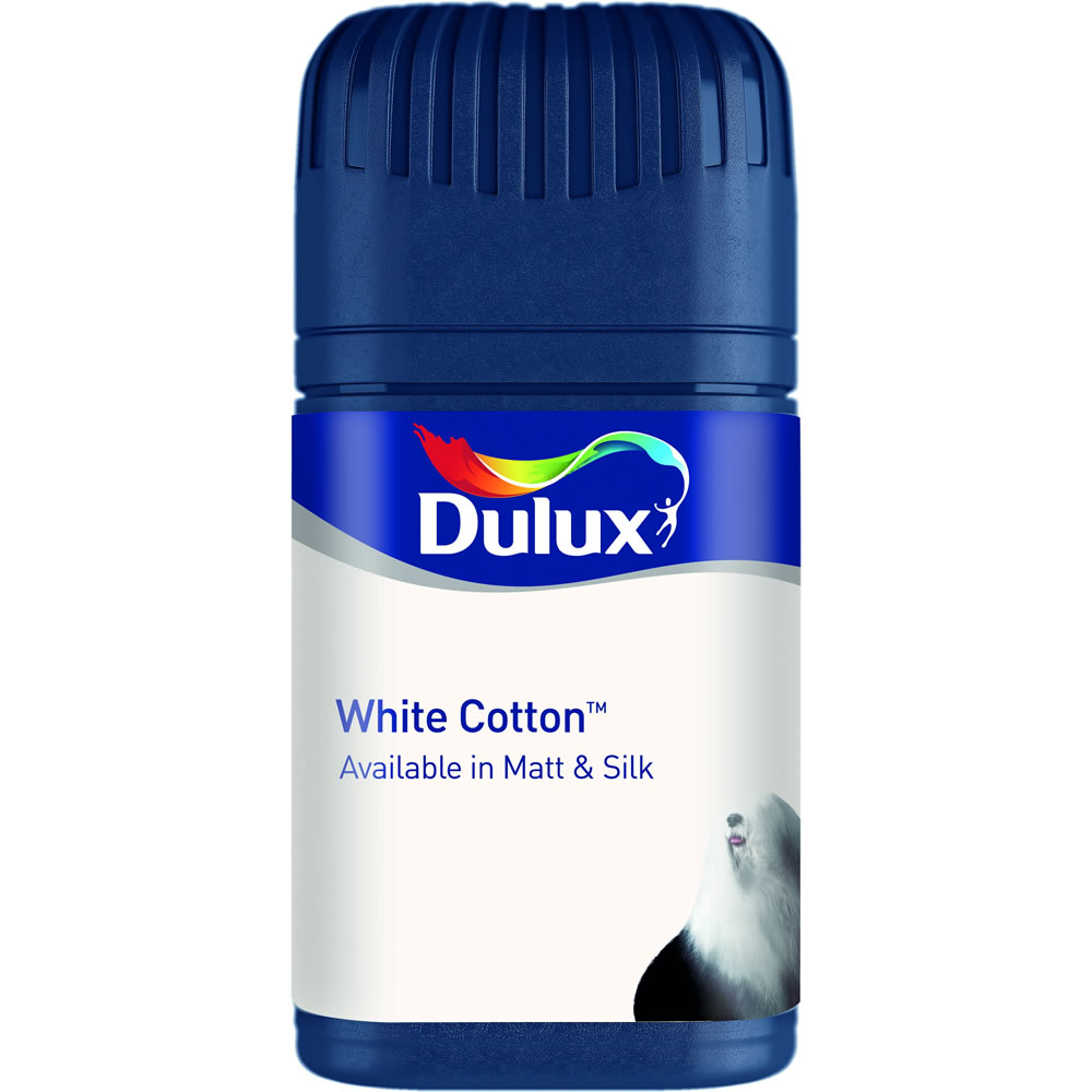 Dulux White Cotton Matt Emulsion Paint Tester Pot 50ml Wilko