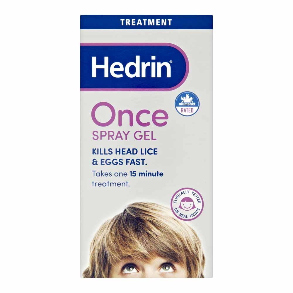 Hedrin Once Spray Gel Head Lice Treatment 60ml Image