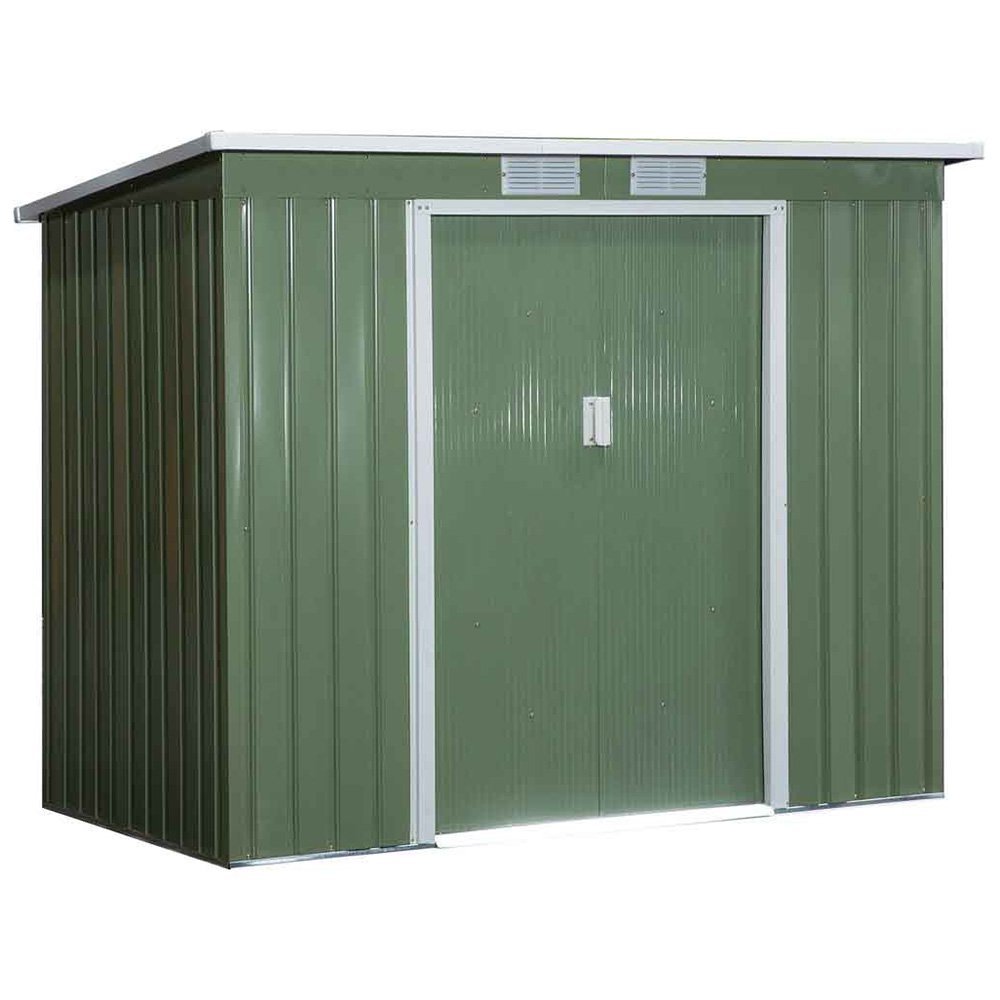 Outsunny Metal Garden Storage Shed 2.13 x 1.21m Image 1