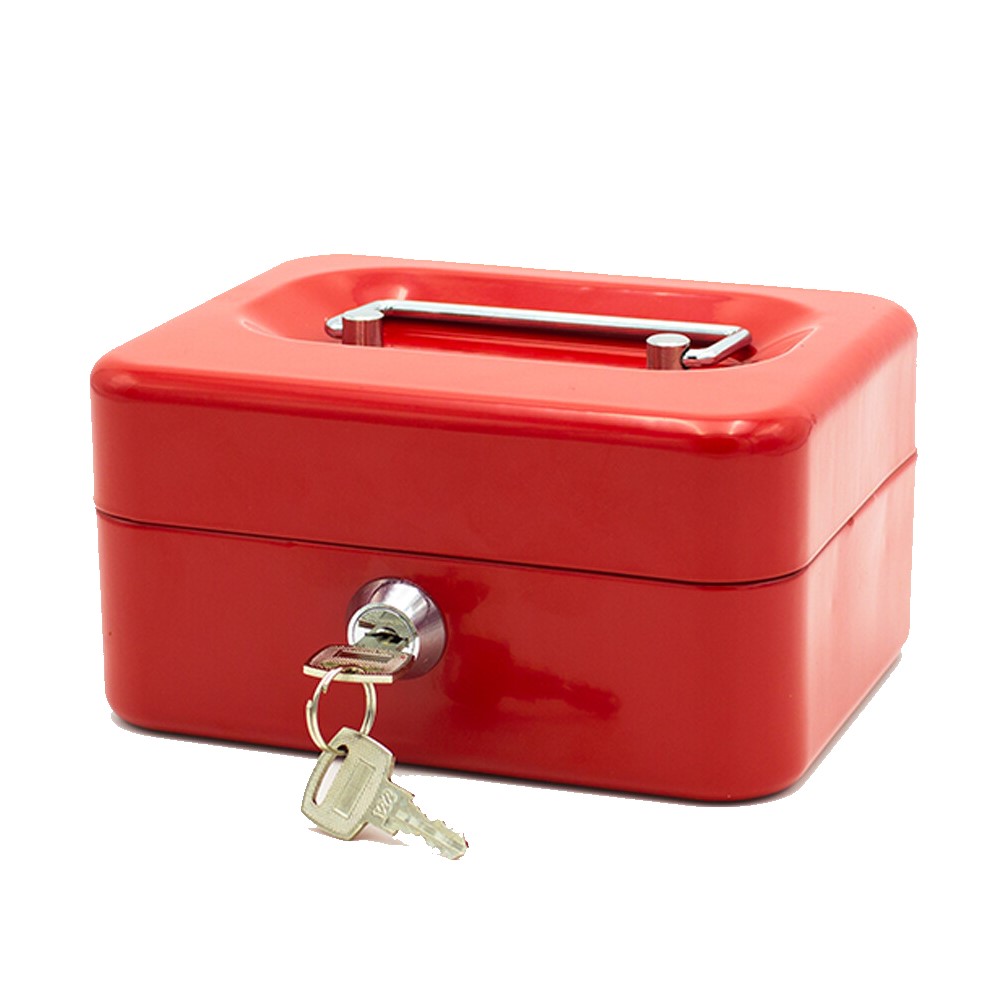 Cash Tin With Lock Keys - Small Image 1