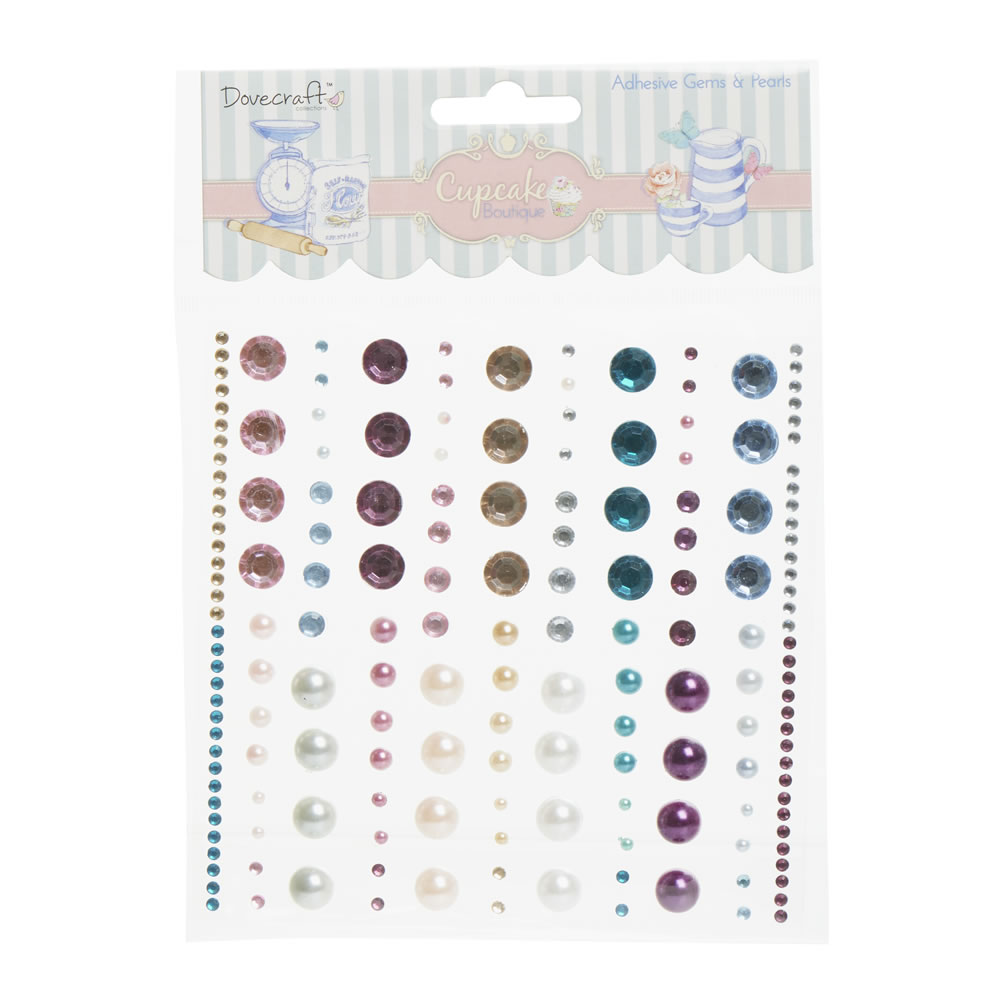 Dovecraft Cupcake Boutique Adhesive Gems and Pearls Assorted Image