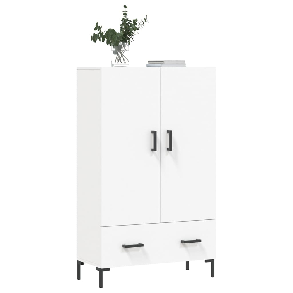 vidaXL 2 Door Single Drawer White Highboard Image 3