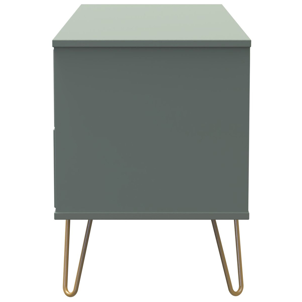 Crowndale Diamond 4 Drawer Reed Green Chest of Drawers Image 3