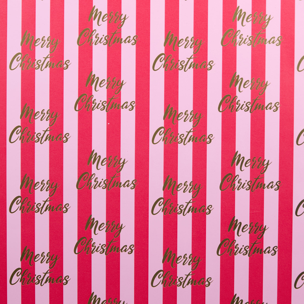 Christmas Striped Gift Wrap 4m Image 4